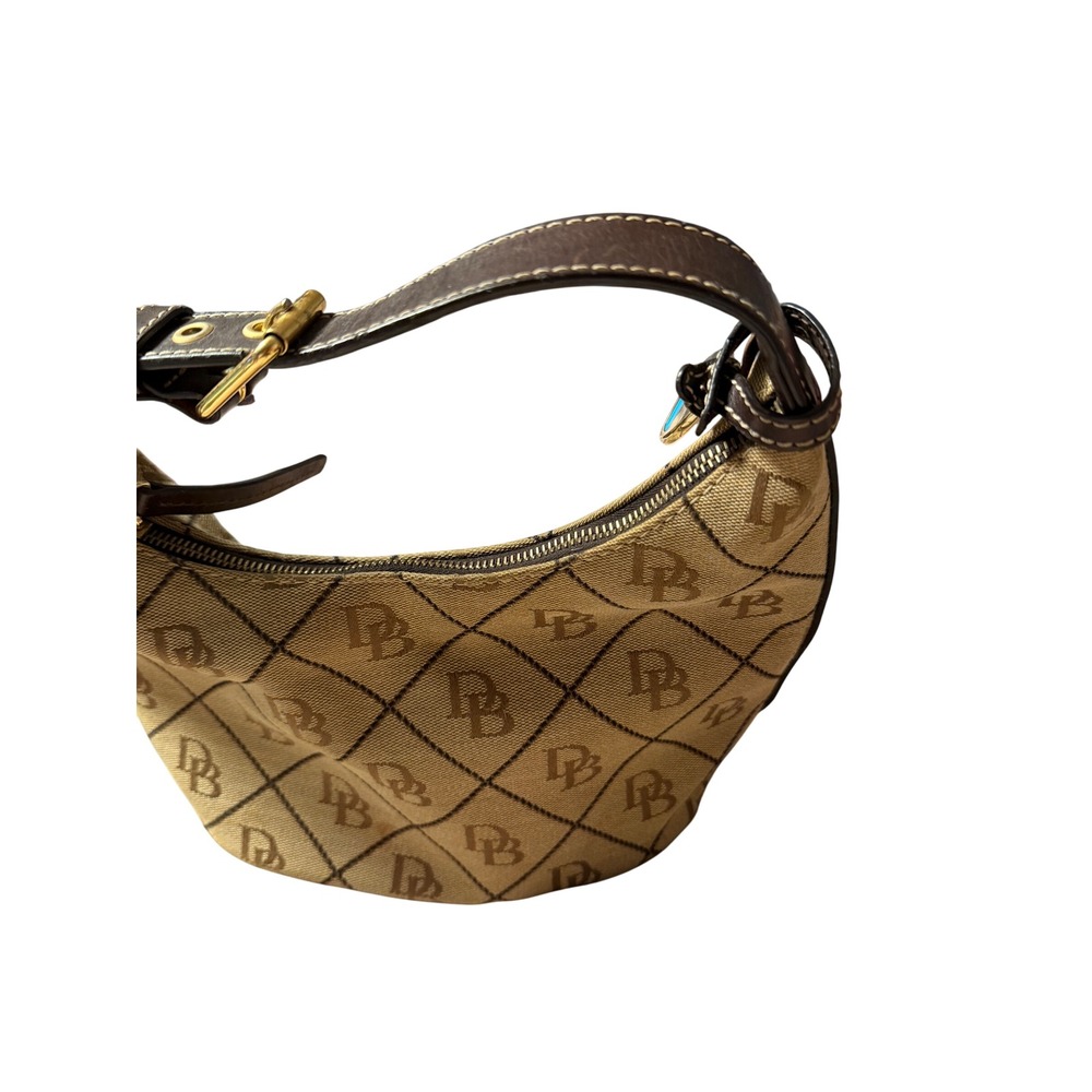 Flawed Gem! Dooney & Bourke Monogram Canvas Hobo Shoulder Bag Classic K7453142 - Picture 11 of 11